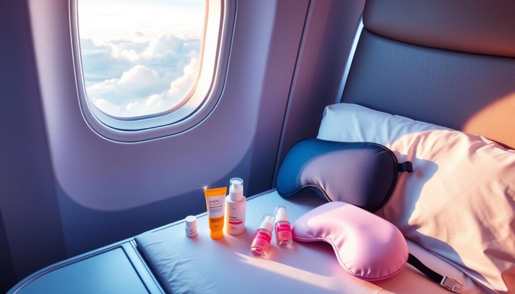 in-flight skincare routine